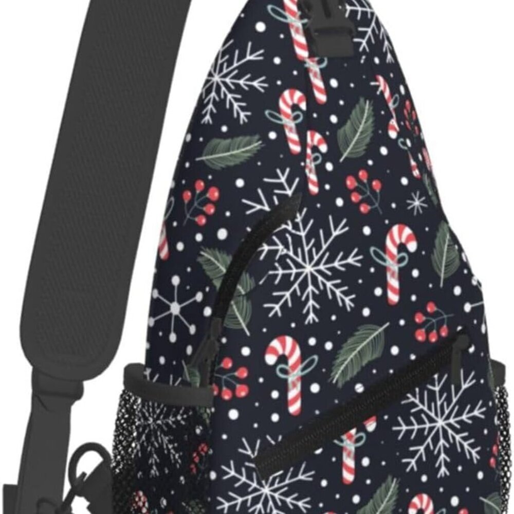 Holiday Pattern Sling Backpack - Adjustable And L… - image 2